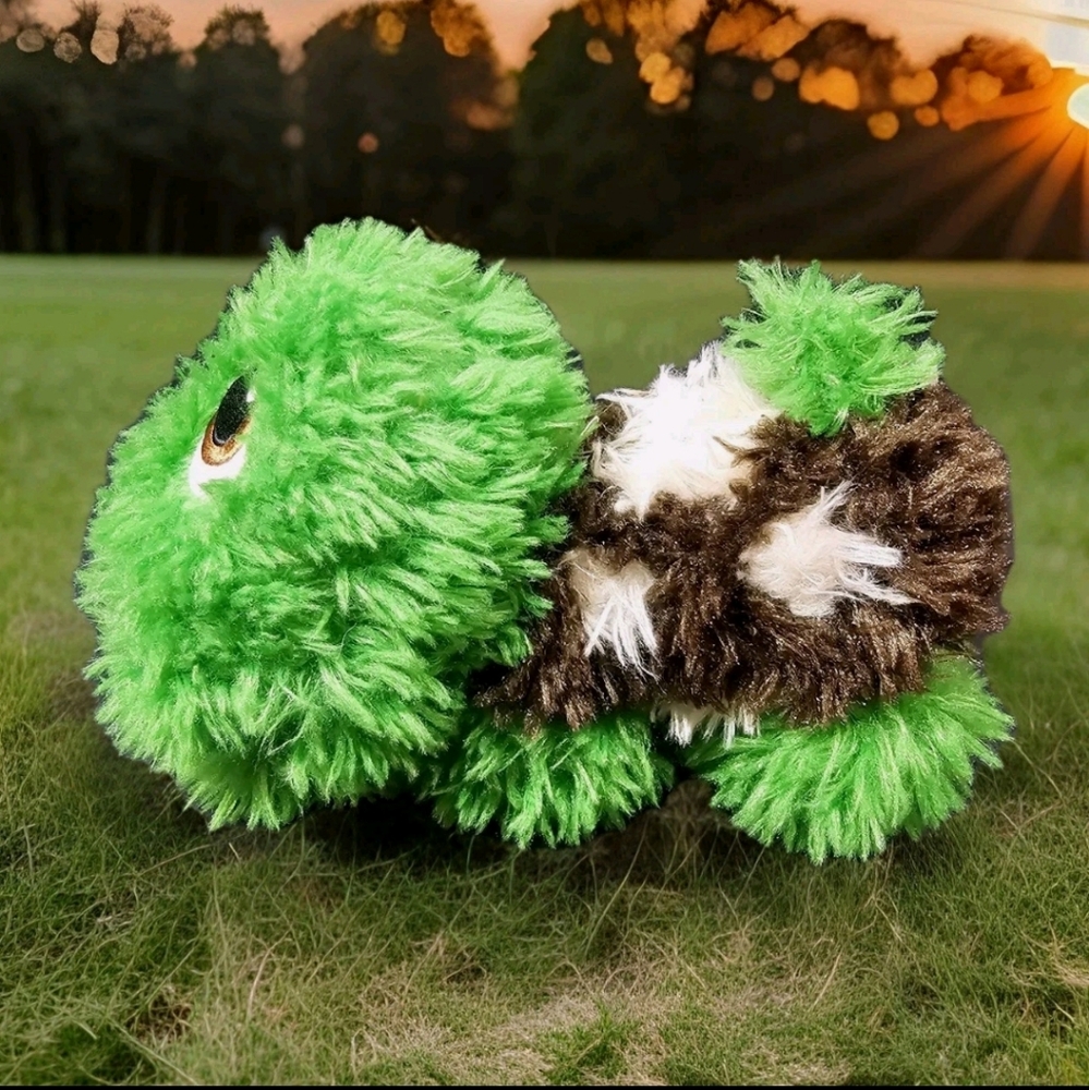 Stuffies Shuffles Turtle Plush 9" Secret Pouch Zipper Mouth Magnetic Feet EUC
